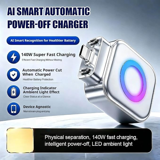 2-in-1 USB-C Magnetic Wireless Charger Adapter for iPhone 15/16 Series, 20W Fast Charging Converter, Type-C Plug-in Magnetic Charging Receiver, Compact Portable Charging Accessory